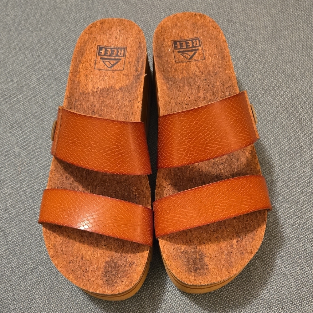 Reef Cushion Vista Higher Tan Double Strap Sandals